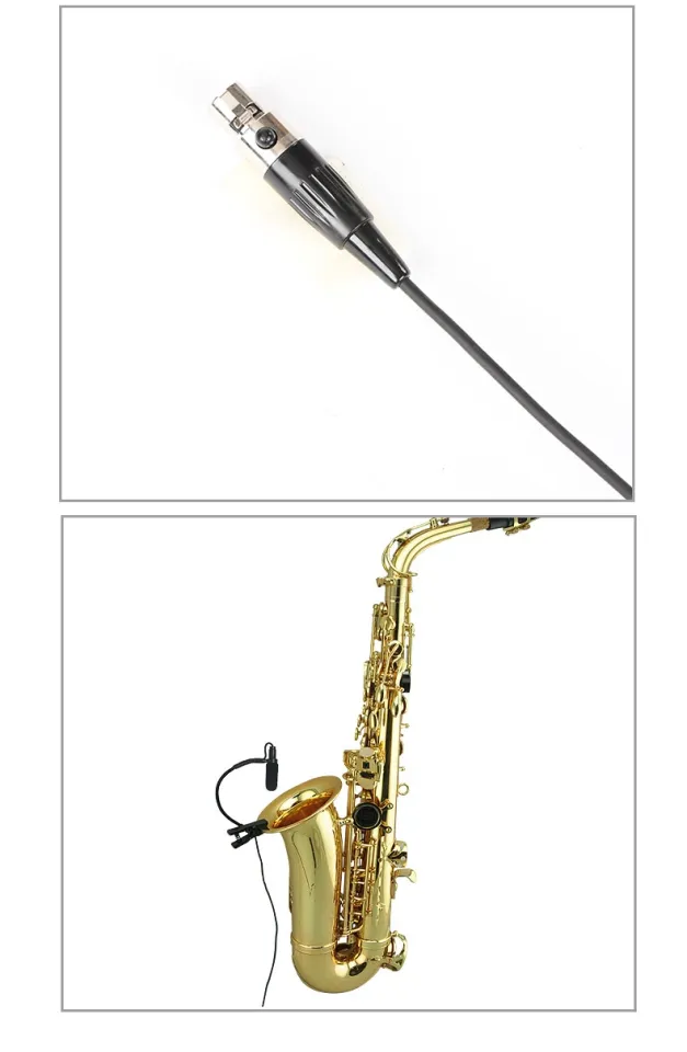 Portable 3 Pin 4 Pin Wired Sax Microphone Omnidirectional for Music  Instrument 