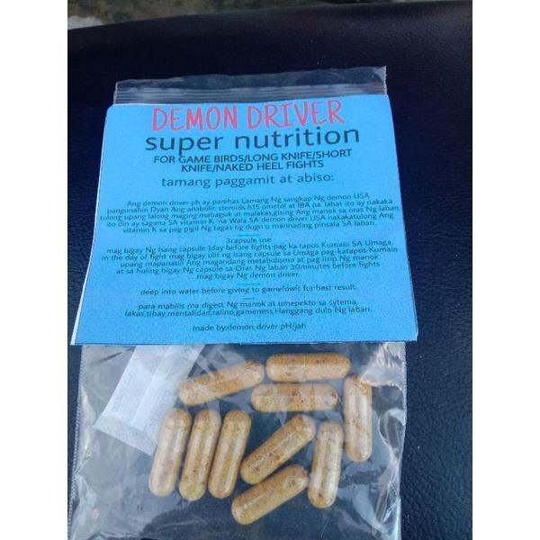DEMON DRIVER PH with vitamin K/10PCS CAPSULES FOR FIGHTING GAME FOWLS