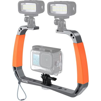 TELESIN Diving Rig Handheld Video Dive Light Stabilizer Tray for GoPro Max Hero 10 9 8 7 6 5 Underwater Scuba Accessories