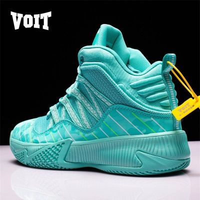 【Ready】🌈 Voit/Walter mint green basketball shoes mens high-top spring new professional combat shoes star track sound speed