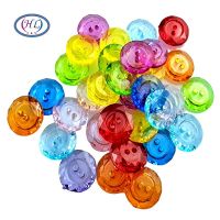 HL 100PCS New Style 2 Hole Transparent Mix Color 11MM Plastic Buttons Apparel Sewing Accessories DIY Scrapbooking Haberdashery