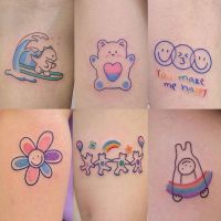 37Pcs กันน้ำ Tattoo สติกเกอร์ Become น่ารักเล็กๆน้อยๆสาวการ์ตูนยาวนานจำลองสไตล์ญี่ปุ่นเกาหลี Dark สไตล์