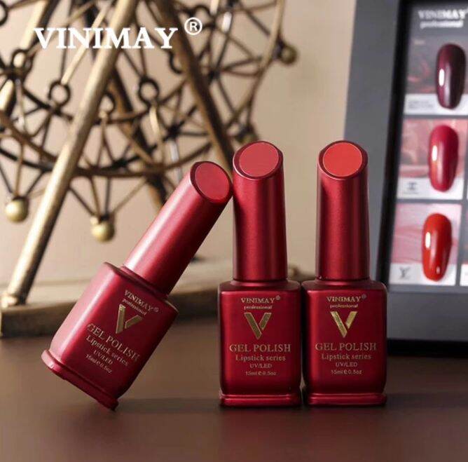 พร้อมส่ง-สีทาเล็บ-ยาทาเล็บ-vinimay-ของแท้-100-ขวดแดง-เซ็ท-a-1-18สี-ขนาด-15ml-by-vnm-thailand