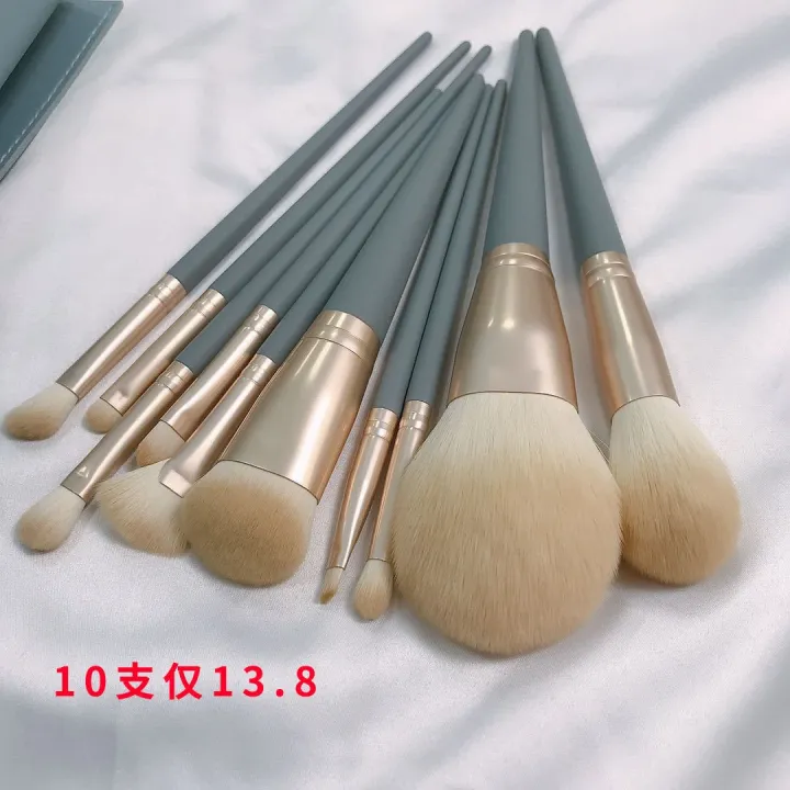 high-end-original-10pcs-makeup-brush-set-full-set-super-soft-professional-eyeshadow-highlight-cangzhou-genuine-student-fair-price-storage-bag