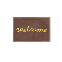 AjuShop-GRAFFE พรมเช็ดเท้าดักฝุ่น WELCOME รุ่น CARA-BR ขนาด 40x60x1.2 ซม. สีน้ำตาล