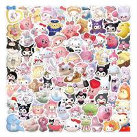 【2023】50100pcs 3D Avatar Sanrio Sticker Cartoon Cute Girl DIY Decorative Notebook Waterproof Anime Stickers Kuromi My Melody Sticker