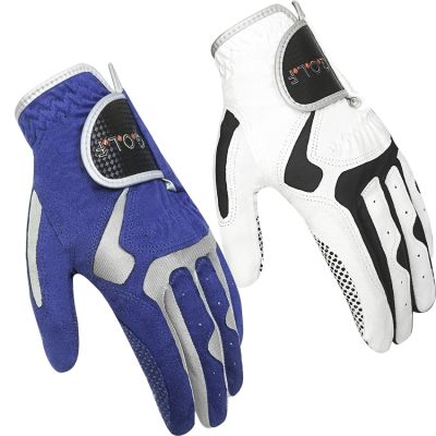1pc golf gloves for men women left right hand GvOvLvF Brand new Fabric lycra sports gloves pair golfer gift blue white