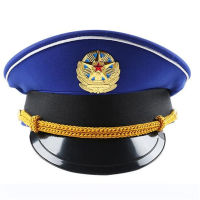 Party Costume British Fashion Blue Cap Performance Chinese Navy Sailor Hat For Dance and Music Show