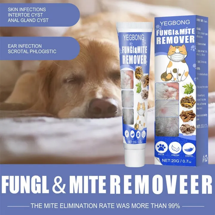 20g Pet Mite Cream Dog Cat Skin Disease Treat Cream Deworming Dermatitis Lice Oil Pets Ointment