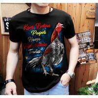 2023 Mens Short T-Shirt / Gambling Chicken Motif Uk L - XL - Genius.Collection