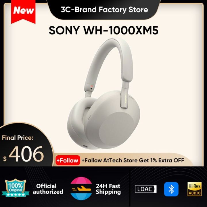 Sony WH 1000XM5 WH-1000XM5 Wireless Headphones Noise Canceling Overhead  Headphones with Mic for Phone-Call