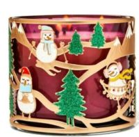 ??❄?เคสใส่เทียน Bath &amp; Body Works Candle Holder / Snowman Sledding หรูหราสวยงามตกแต่งบ้านสวย  100% จากอเมริกา