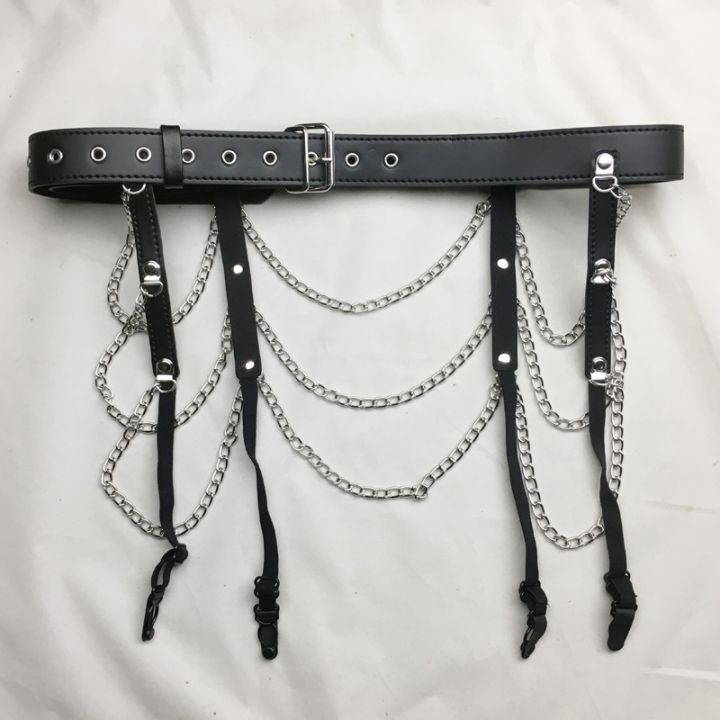 yf-harajuku-punk-faux-leather-garter-belts-leg-ring-with-4-suspenders-straps-and-metal-chain-tassel-harness