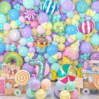 【hot】○ 1Set Big Donuts Balloons Pink 1-9 Figure Set for Girls Birthday Decoration Kids Supply