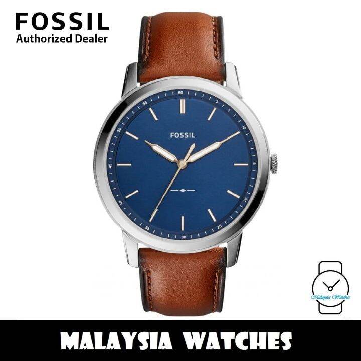(OFFICIAL WARRANTY) Fossil FS5304 The Minimalist Slim ThreeHand Light Brown Leather Watch (2