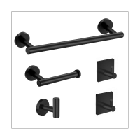 Matte Black Bathroom Accessories Set Bathroom Towel Bar Bathroom Hardware Pendant