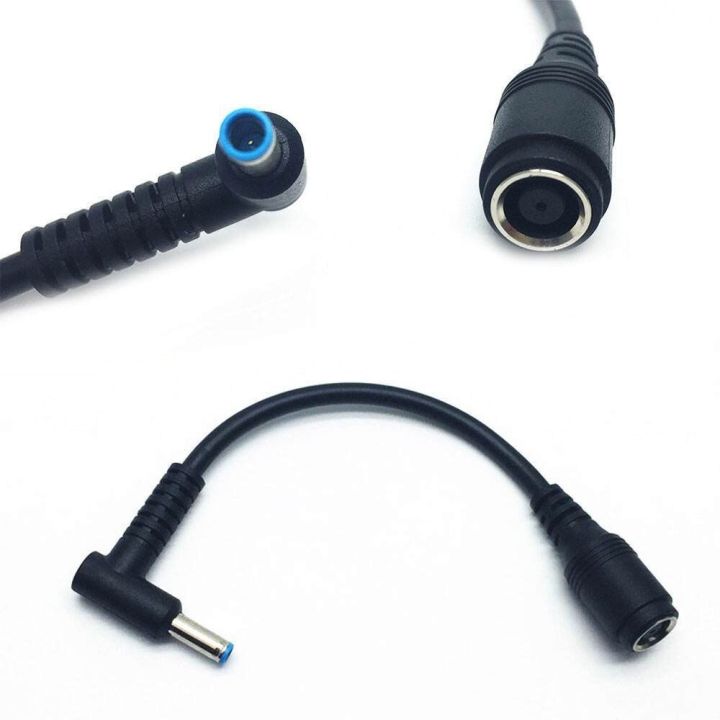 ：“{》 DC Power Charge Converter Adapter Cable 7.4*5.0 To 4.5*3.0 For HP  Black 15.8Cm