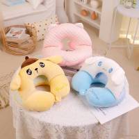 Sanrio U Pillow Gift For Kids Cartoon Kuromi Melody Cinnamoroll Pachacco Purin Neck Pillow Office Nap Need Car Decor