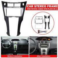 2 Din Car Stereo Frame Trim Kit of Dashboard for Toyota Yaris Vitz Platz 2005-2011 DVD Player Installation Bezel Fascias