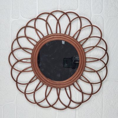 Rattan Dressing Mirror Innovative Art Decor Wall Hanging Makeup Mirrors Bathroom G32A