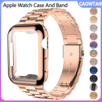 เคส + สายสายนาฬิกา Apple Watch 38มม. 42มม. 41โลหะสแตนเลสสตีลสร้อยข้อมือสำหรับนาฬิกา Apple Ultra 8 7 49มม. 45มม. 44มม. 40มม. SE Series 8 6 5 4