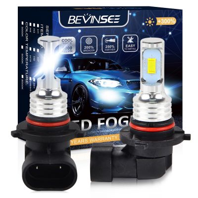 Bevinsee H8 H11 Led Fog Lights 9006 HB4 9005 HB3 LED Car Lamps H1 H3 880 H27 Day Driving Running Light For Auto  Plug and Play Power Points  Switches