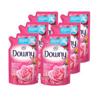 Downy ดาวน์นี่ สวนดอกไม้ผลิ ผลิตภัณฑ์ปรับผ้านุ่มชนิดเติม สูตรเข้มข้นพิเศษ 630 มล.( แพ็ค 6 ถุง)