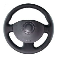 Soft Black Artificial Leather Car Steering Wheel Covers For Renault Megane 2 2002-2009 Kangoo (ZE) 2008- 2013 Scenic 2 2003