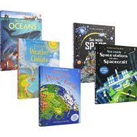 Usborne see inside oceans space weather plant earth look inside 5 sets of childrens popular science books, English learning extracurricular books, English original books