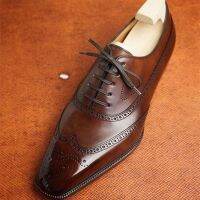 【hot】✿卐  Brogue Shoes of Men Round Toe Lace-up Shipping Zapatos De Hombre