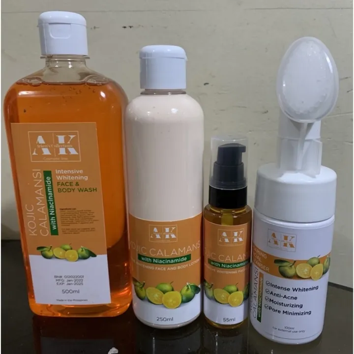 Kojic Calamansi Face and Body wash 500ml Lotion SPF 50 250ml Face Serum