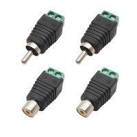 RCA Male Plug &amp; RCA Female Jack Screw Terminal Block Adapter RCA AV Audio Video CCTV Camera Speaker Wire Cable ConnectorsWires Leads Adapters