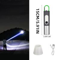 LED Rechargeable Tactical Laser Flashlight Strong Flash Light Outdoor Multifunctional Camping Lighting White Laser Work Lights Rechargeable  Flashligh