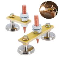 ▨ Welding Magnet Head Magnetic Welding Ground Clamp Tools Strong Magnetism Large Suction Copper Tail Welding Stability Clamps