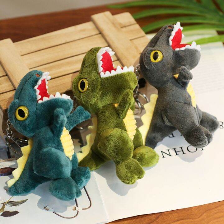 cw-new-dinosaur-plush-toys-cute-keychain-cartoon-tyrannosaurus-stuffed-toy-dolls-keychain-for-children-birthday-christmas-gift