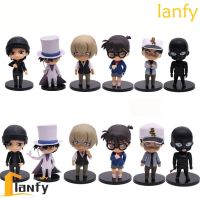 HOT!!!﹍❁ pdh711 LANFY 6pcs/set Detective Conan Action Figures For Kids Doll Ornaments Figurine Model Miniatures Detective Conan Anime Kiddo Hattori Gifts Rei Akai Shuuichi Toy Figures