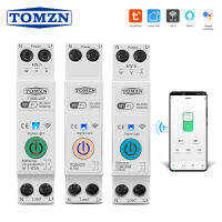 TOMZN 63A 1P N WIFI สมาร์ทสวิตช์เครื่องวัดพลังงาน Kwh วัดแสงตรวจสอบ Circuit Breaker จับเวลารีเลย์ MCB TUYA Smartlife