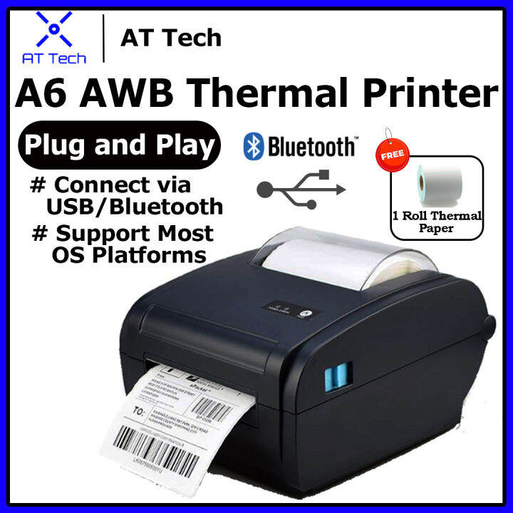 At Tech A Awb Waybill Printer Thermal Printer Pdf Sticker Barcode Qr Shipping Label Consignment