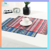 Cotton and Linen Cloth Art Table Mats Foldable Student Waterproof Western Food Placemats Japanese Household Insulation Non-slip Anti-fouling Table Mats