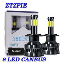 ZTZPIE  New 6000K Car Light H8 H3 H7 H9 9006HB4 9005HB3 H4 H11 h1 48 Side 360° Led Headlight Bulb Super Bright 12V