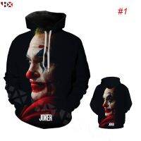 COD lianshai HX โจ๊กเกอร์ Joker DC Movie 3D พิมพ์ Hoodies ลำลองแขนยาวแฟชั่นเสื้อคลุมด้วยผ้า