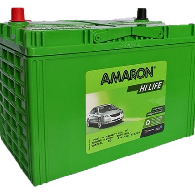 แบตเตอรี่ AMARON HI-LIFE105D31L รับประกัน2 ปี ชนิดไม่ต้องดูแลน้ำกลั่น แบตสดใหม่ เดือนต่อเดือน