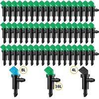 20Pcs Irrigation Drip Emitter Garden Flag Irrigation Dripper Trees and Shrubs Blue Black 2GPH