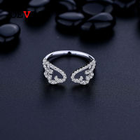 OEVAS 100 925 Sterling Silver High Carbon Diamond Resizable Butterfly Rings For Women Sparkling Wedding Fine Jewelry Wholesale