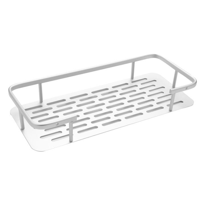 Shelf Shower Shelf Adhesive Aluminum Shower Caddy For Shampoo Holder  Kitchen Rack Storage Organizer No Drilling Rectangle Wall M