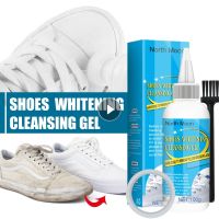 100ml White Shoes Cleaner Shoes Whitening Cleansing Gel For Shoe Brush Shoe Sneakers Shoes Cleaning With Brush Making Tape