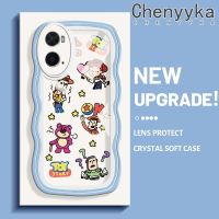 เคส Chenyyyka สำหรับ OPPO เคส A36 A76 A96การ์ตูนเรื่องของเล่นน่ารักดีไซน์ใหม่ขอบครีมโปร่งใสลายกล้องถ่ายรูปเคสมือถือนุ่มฝาครอบป้องกันง่ายอ่อนโยน