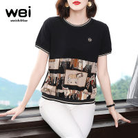 Weishiblux เสื้อยืดพิมพ์ลายสัตว์ชนเผ่าลำลองสำหรับผู้หญิงขนาดใหญ่การออกแบบแฟชั่นใหม่เสื้อฤดูร้อนแขนสั้นสตรี