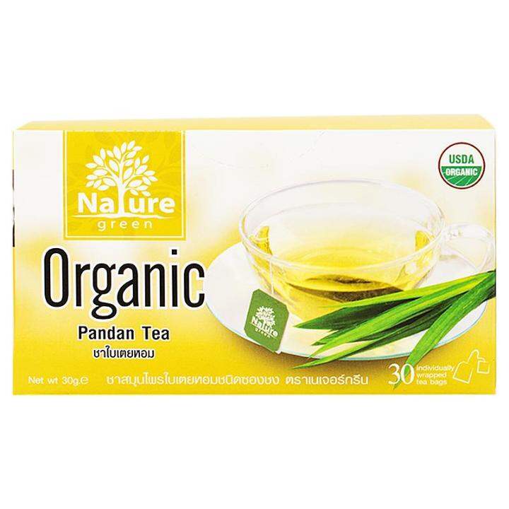 Free delivery Promotion Nature Green Organic Pandan leaves Tea 1g. Pack