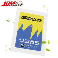 Spoon Mugen สติกเกอร์ติดกระจกที่บังแดดหน้ารถยนต์สไตล์ JDM สติ๊กเกอร์ติดผนังดัดแปลงทั่วไปตกแต่งกระจกบังลมอุปกรณ์ภายในรถยนต์